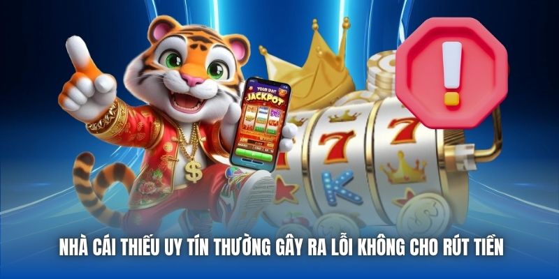 Nhà cái thiếu uy tín thường gây ra lỗi không cho rút tiền