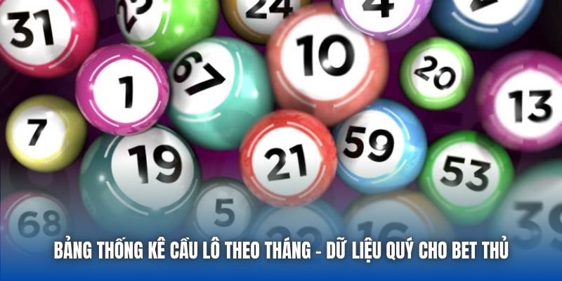 Bảng Thống Kê Cầu Lô Theo Tháng - Dữ Liệu Quý Cho Bet Thủ