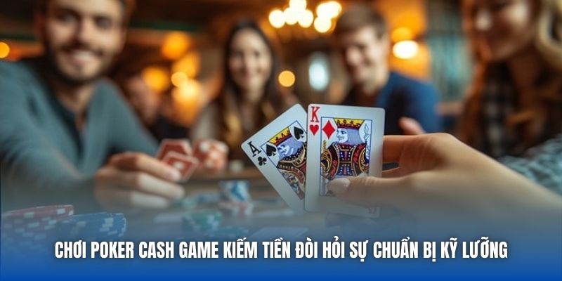 Chơi Poker Cash game kiếm tiền đòi hỏi sự chuẩn bị kỹ lưỡng